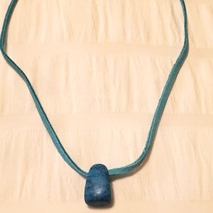 Leather and Stone Necklace